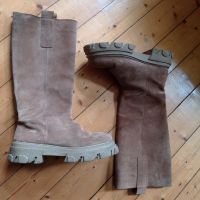 Plateau Stiefel Wildleder beige braun camel jolana&fenena Gr.40 Hessen - Fulda Vorschau