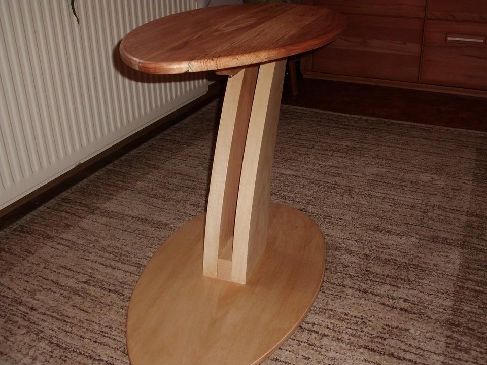 Beistelltisch Couchtisch aus Holz Tisch Oval Wohnzimmertisch in Wachstedt