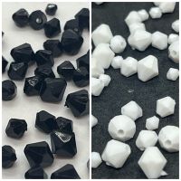Kunststoffperlen 4mm 6mm 8mm schwarz und weiß Diamant Perlen Niedersachsen - Bad Bentheim Vorschau