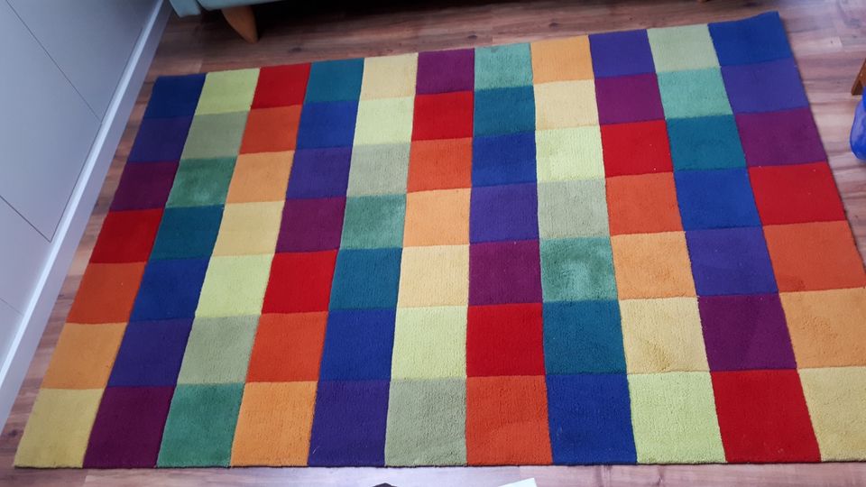 Handtuft Teppich bunt, 120x180 cm in Taunusstein