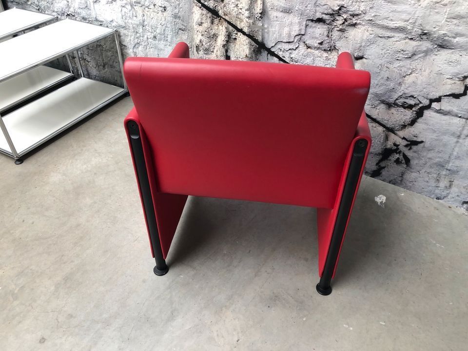 MERITALIA Giulietta Sessel Lounge Chair Stuhl Ledersessel rot in Stuttgart