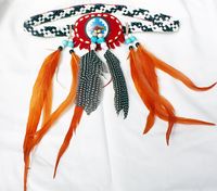 Indianer Haarschmuck Stirnband Ledermandala Fasching Karneval Schleswig-Holstein - Erfde Vorschau