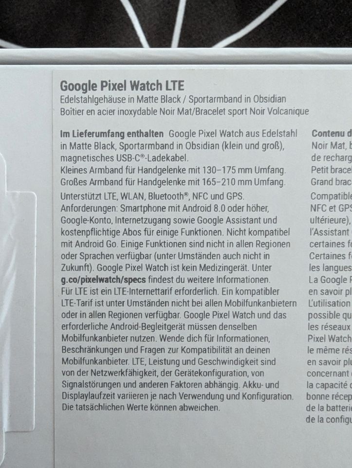 Google Pixel watch LTE - NEW in Bensheim