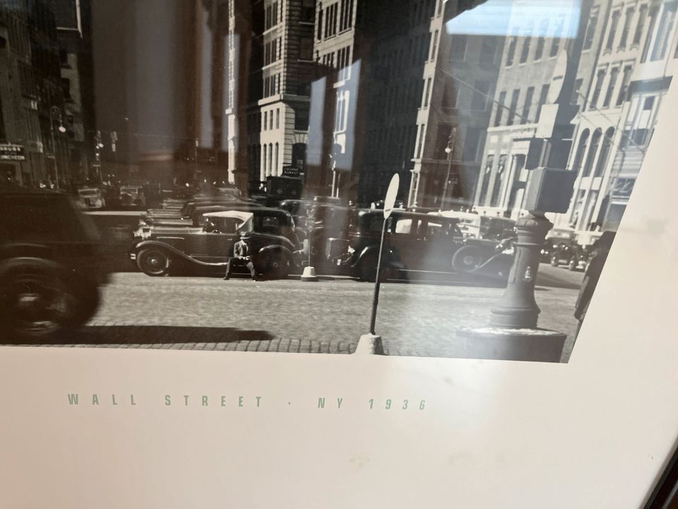 Plakat Poster New York Börse Wall Street  Holzrahmen in Remchingen