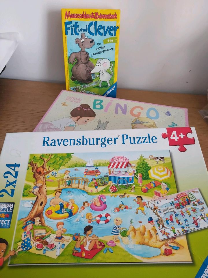 Ravensburger Puzzle + Fit & Clever Spiel + Bingo für Mädchen in Neustadt in Holstein