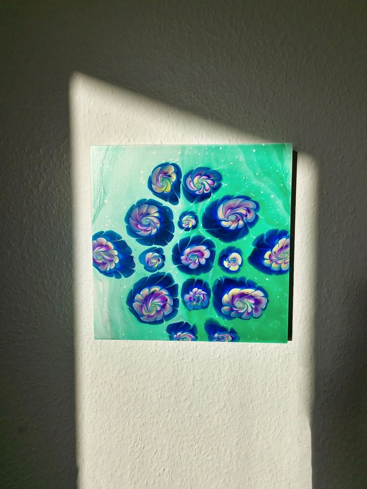 Acrylic Gemälde " my Blue flowers in garden" in Frankfurt am Main