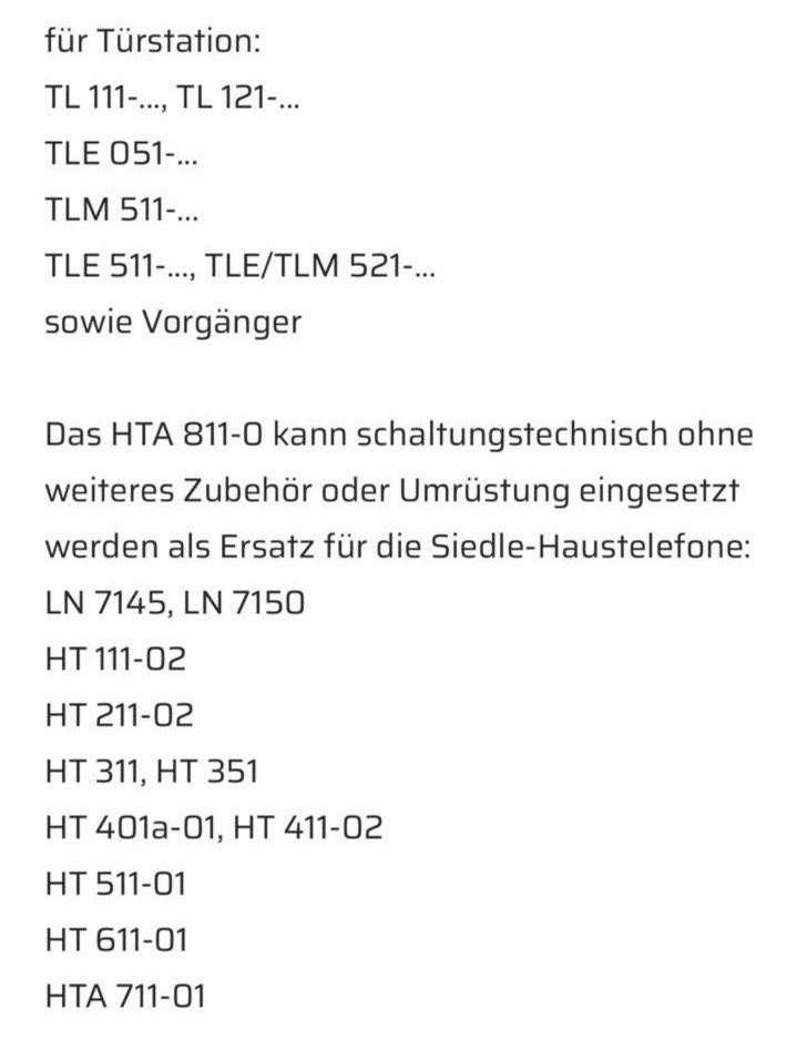 Siedle HTS 811-0 W Haustelefon Standard, weiß !NEU! in Mosbach