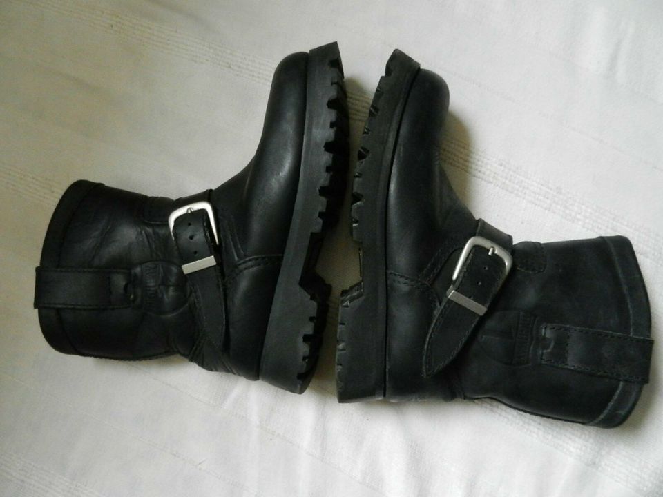 Polo Highway 1 Biker Boots Stiefel 37eher 36,5 schwarz Leder Neuw in Bochum