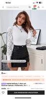 Neu: Shirt weiß mit Spitzen, Puffärmeln, Stehkragen langarm M 38 Niedersachsen - Edewecht Vorschau