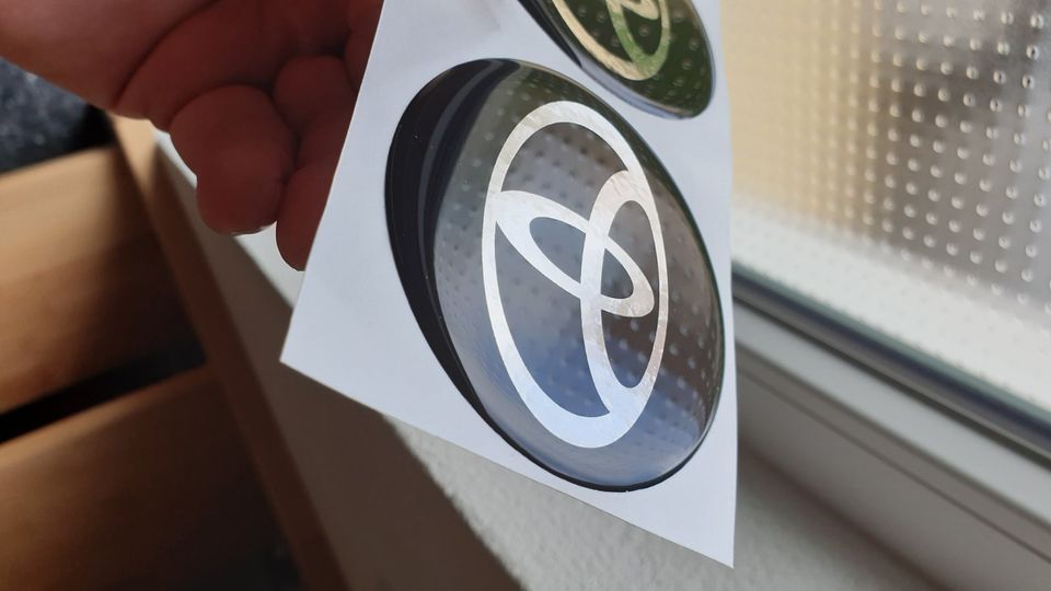 55mm SILIKON embleme TOYOTA, rad mitte aufkleber Radkappen logo