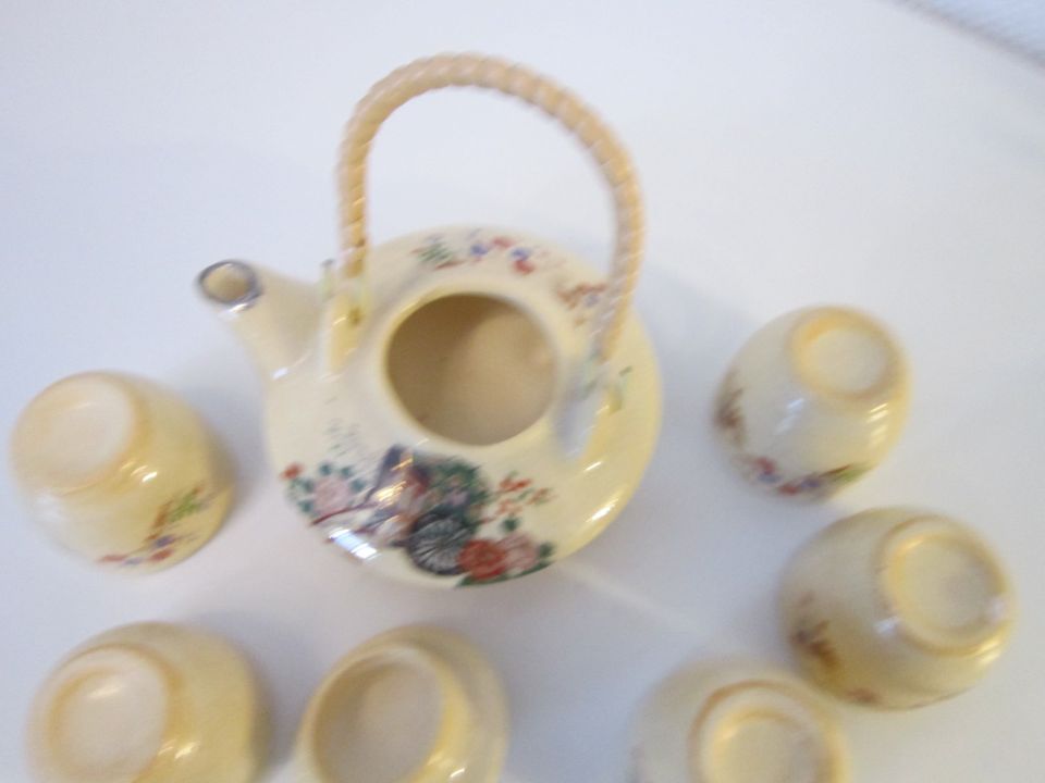 Service für Tee Japan klein Porzellan Keramik Miniatur in Plaue
