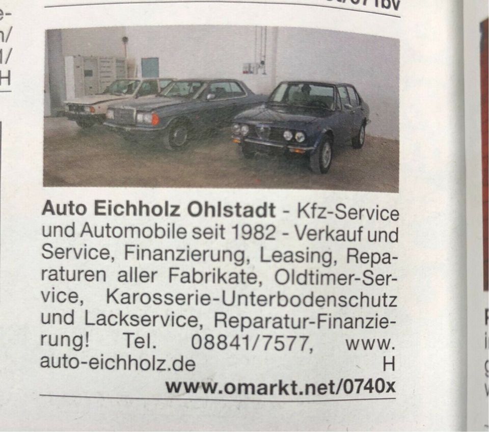 Oldtimer KFZ Service Unterbodenschutz Hohlraumversiegelung Öl in Bayern -  Ohlstadt, Auto-Reparaturen und Dienstleistungen