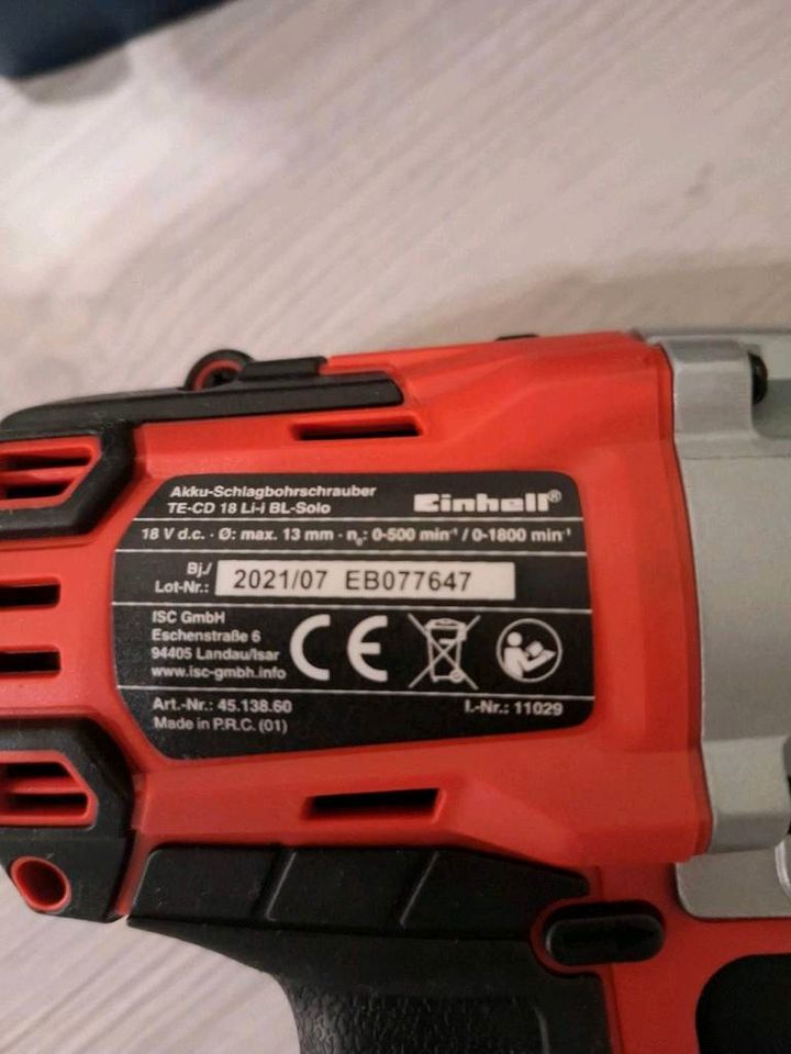 Top Garantie neu Einhell 18V Brushless Akkuschlagbohrschrauber in Dunningen