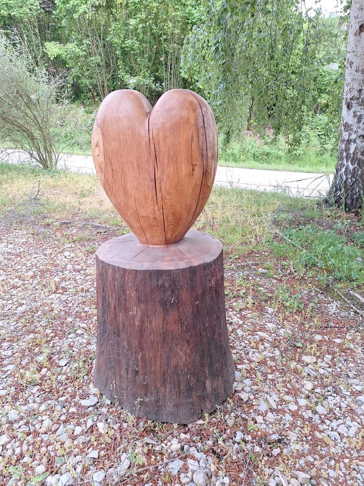 Herz aus Holz, Deko Terasse, Wintergarten in Essenbach