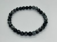 Schneeflocke-Obsidian Armband 6mm Niedersachsen - Worpswede Vorschau