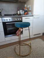 Bar hocker rund (Austen bar stool) Cult Living grün (petrol) 75cm Berlin - Mitte Vorschau