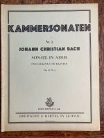 Kammersonaten Nr. 3 Johann Christian Bach Sonate in A Op 10 Nr. 4 Baden-Württemberg - Möckmühl Vorschau