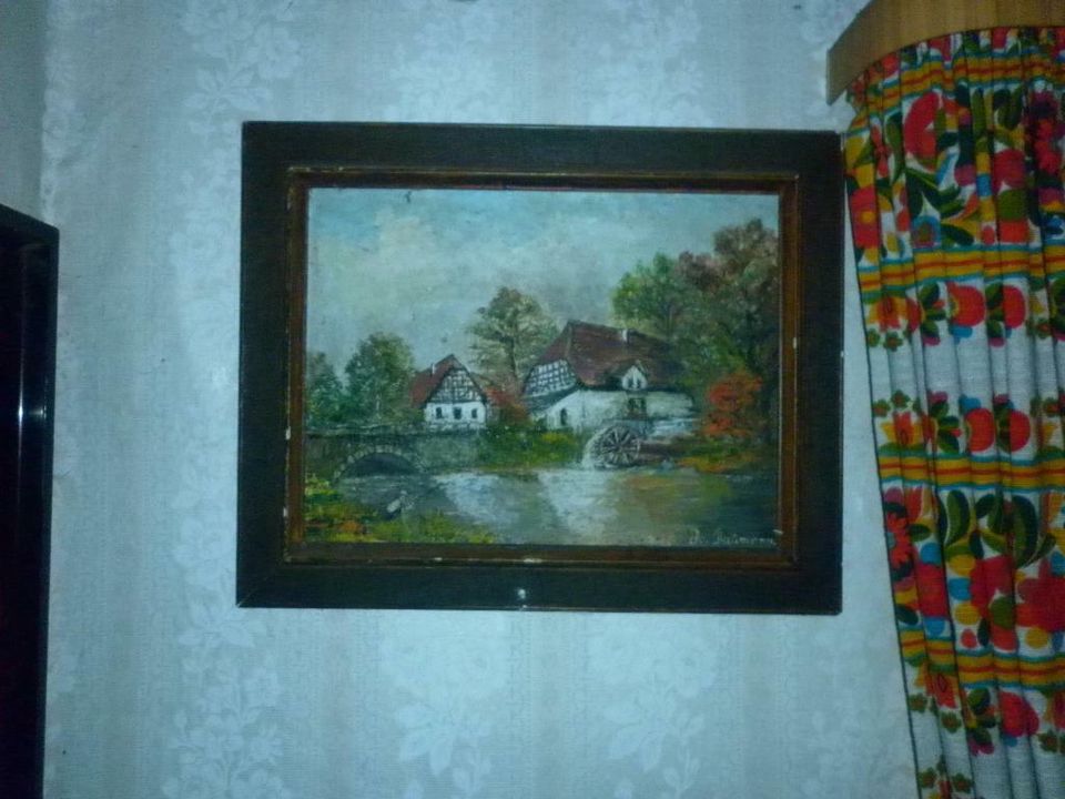 Gemälde mit 2 Fachwerkhäusern Bild Bilder in St. Wendel