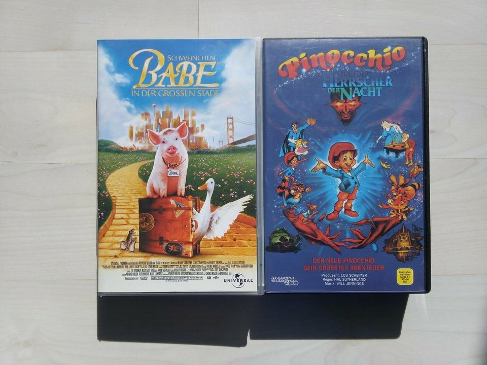 3 VHS Kassetten Pinocchio,Schweinchen Babe und Babe in der Stadt in Rostock