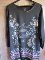 Langarmshirt elegant modern schwarz mit Muster und Schriftzug bun Hessen - Künzell Vorschau