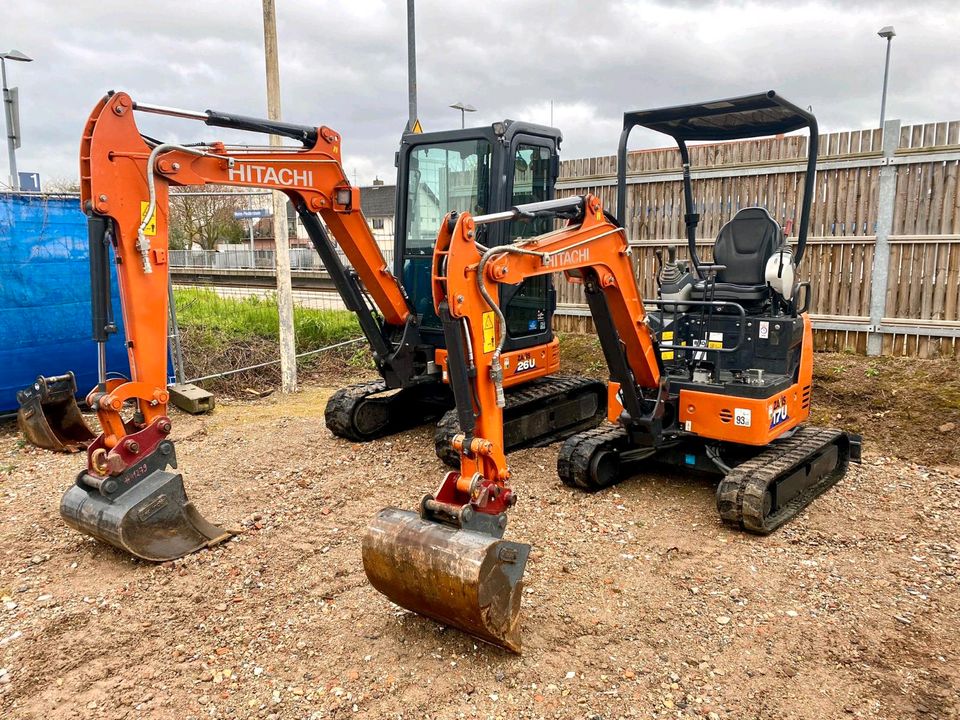 1,7t. Minibagger mieten - Bagger Verleih - 150 cm Hoch - Verdeck in Worms