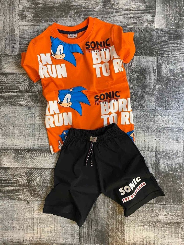 Sonic The Hedgedog Set Shorts T-Shirt kurze Hose Gr 110 116 NEU in München