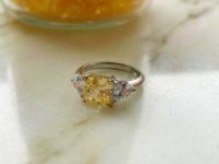 Exclusiver 4,5ct. Canary "Diamant" Ring 929 Silber aus den USA Osnabrück - Hasbergen Vorschau