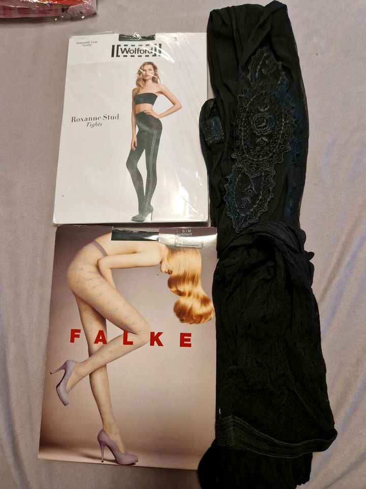 Wolford Falke Calzedonia Kristalle Strumpfhose S M schwarz in Essen