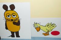 BILD Wandbild Maus + Huhn Kita Kinderzimmer - 2 Stück Düsseldorf - Unterbilk Vorschau