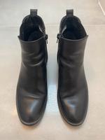 Leder Stiefeletten, 39, schwarz Bayern - Neu Ulm Vorschau