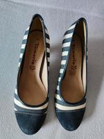 Tamaris-Pumps, neu, Gr. 40, Jeansblau/weiss Hessen - Michelstadt Vorschau