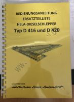 Hela D416 + D420 Bedienungsanleitung + Ersatzteiliste Baden-Württemberg - Baden-Baden Vorschau