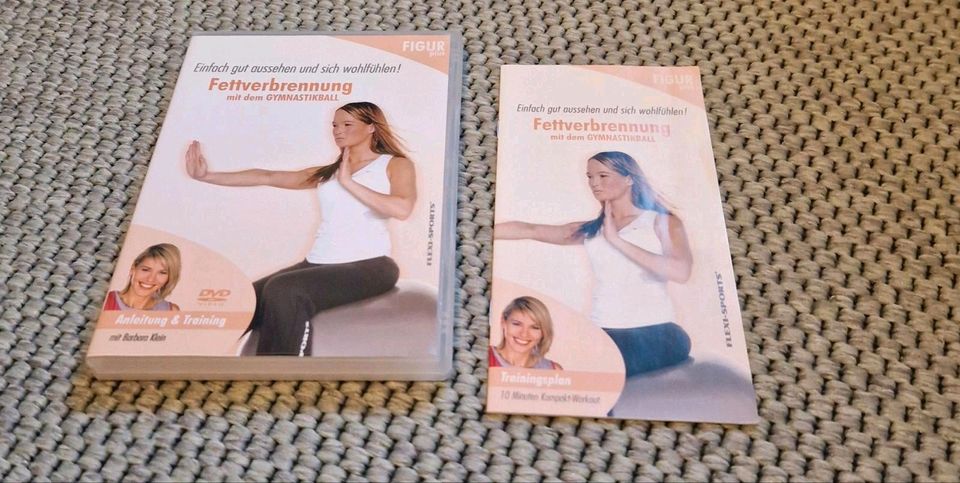 Gymnastikball und 2 Trainings-DVDs von Barbara Klein + Ballschale in Lüneburg