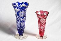 2 Vasen Kristall Überfang rot und blau Köln - Roggendorf/Thenhoven Vorschau