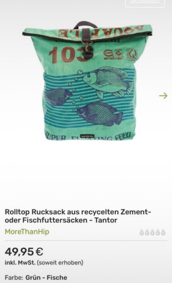 Rucksack 2 in 1 recycelt in München
