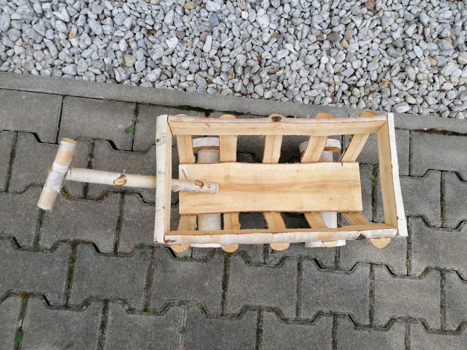 ❌❌Garten Gartendeko Dekoration Holzwagen selbstgebaut❌❌ in Chemnitz