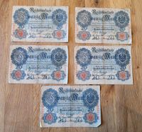 5x 20 Mark, Reichsbanknote 1914, O Serie Nordrhein-Westfalen - Mönchengladbach Vorschau