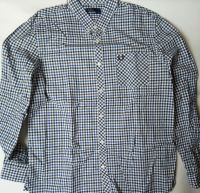 Karo - Hemd Fred Perry, Skinhead, XL, Blau-Weiß-Schwarz Leipzig - Connewitz Vorschau