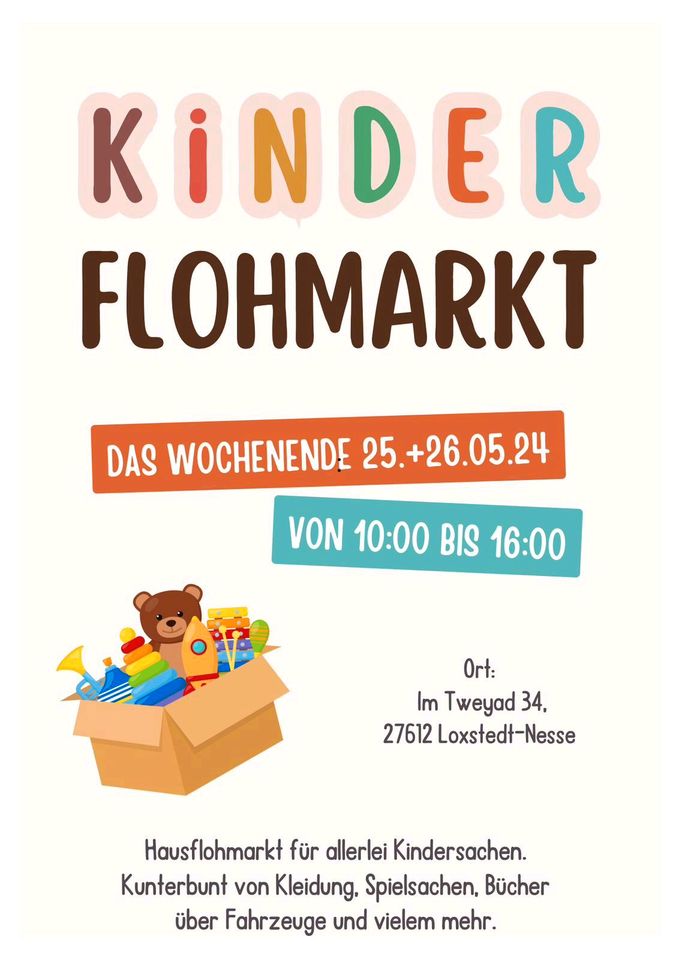 Nesse - privater Hausflohmarkt 25./26.05.24 in Loxstedt