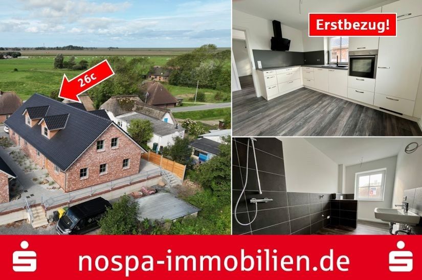 Neubau: Doppelhaushälfte mit Fernwärme und ca. 50 m² Ausbaureserve auf Nordstrand! in Nordstrand