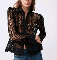 Bluse, Häkelhemd, Zara, Schwarz, M Hessen - Kassel Vorschau