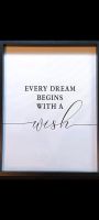 Leinwandbild every dream begins with a Wish Bayern - Michelau i. OFr. Vorschau