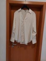 Satin Bluse H&M Creme/Gestreift Hessen - Fischbachtal Vorschau