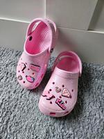 Crocs Pink Rosa mit Glitzer und 8 Jibbitz Gr. 37 Berlin - Tempelhof Vorschau
