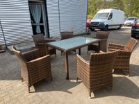 Gartenmöbel Tisch inkl. 6 Stühle in Rattan Optik braun Nordrhein-Westfalen - Morsbach Vorschau