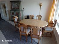 Essgruppe Tisch, 6 Stühle, Stilform Eiche massiv natur Bayern - Kempten Vorschau