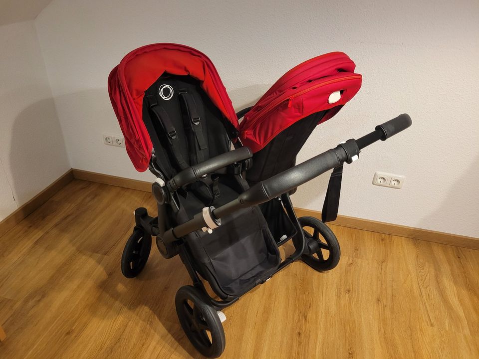 Bugaboo Donkey 3 Twin Red/FULL Black Zwillings-/Geschwisterwagen in Neustadt