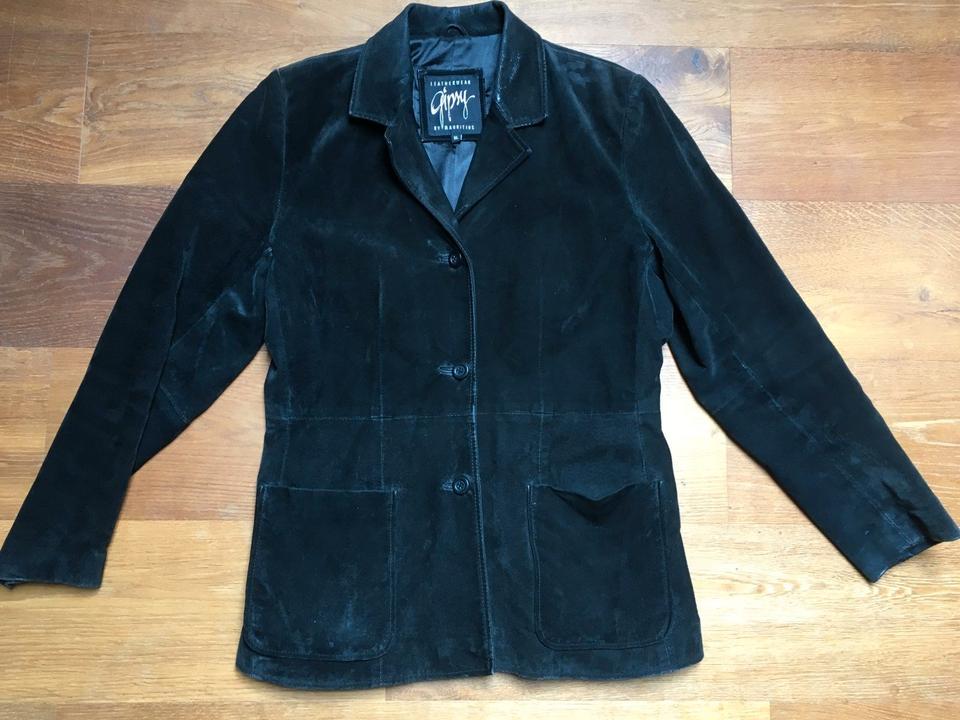 Lederjacke von Gipsy Wildleder, Gr. XL (42), schwarz, Länge: 76cm in Stuttgart