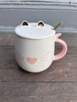 Tasse Katze mit Deckel & Löffel Hamburg-Nord - Hamburg Eppendorf Vorschau