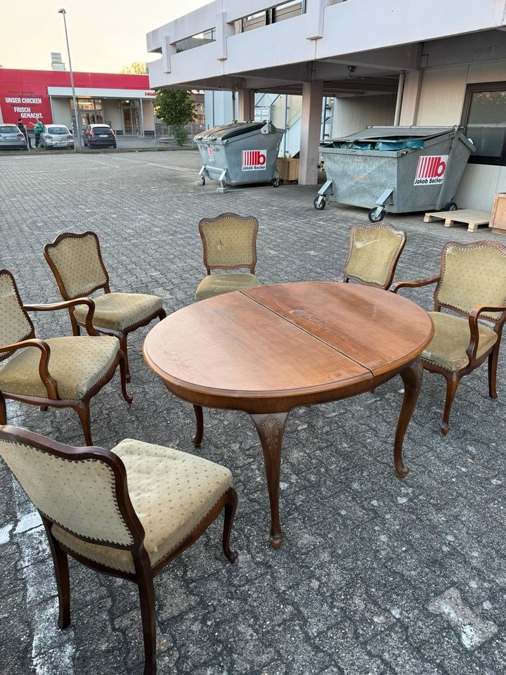 Vintage - Retro - Esstisch mit 6 Stühlen in Kaiserslautern